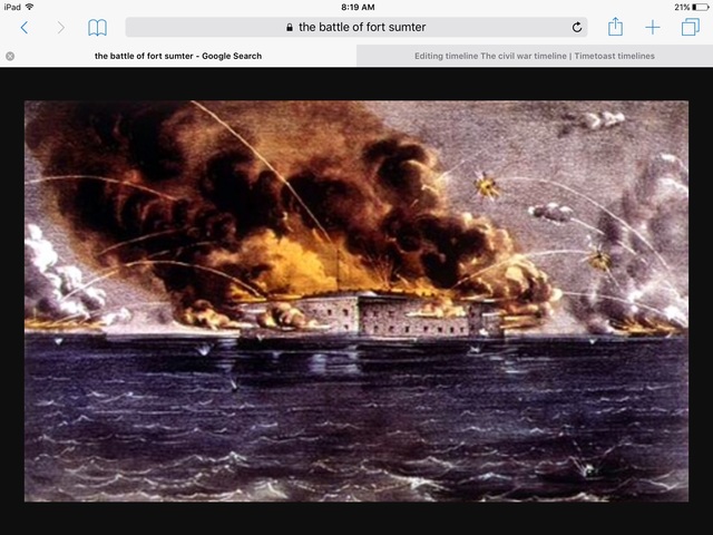 Battle at fort Sumpter