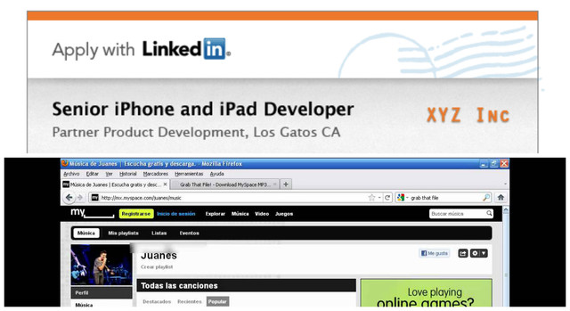 my space, be bo y linke din.