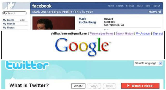 facebook, twitter y google+