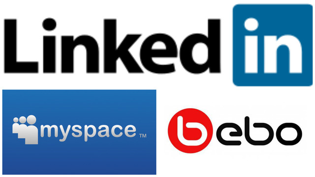 Myspace, Bebo y Linkedin