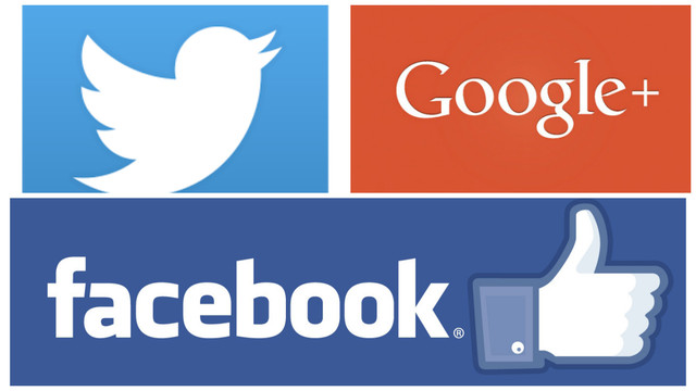 Facebook, Twitter y Google+