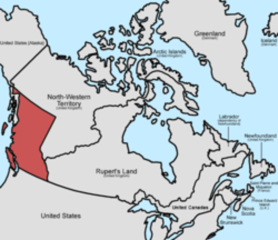 1858: Colony of B.C. formed
