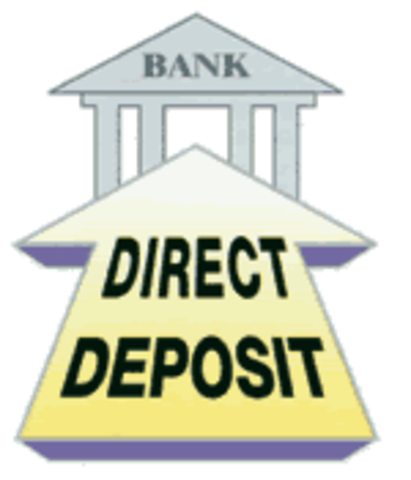 The check is processed as Direct Deposit