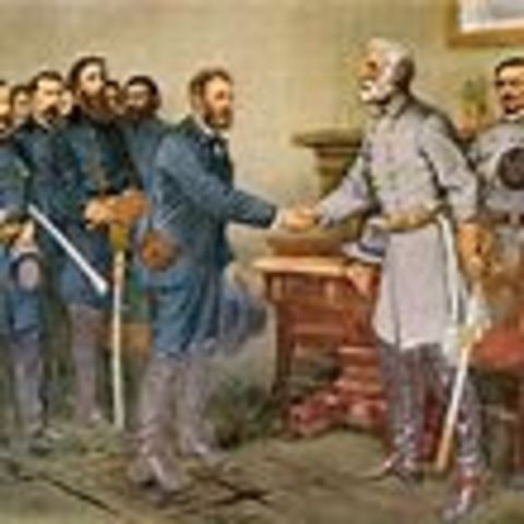 The surrender at Appomatox Court house