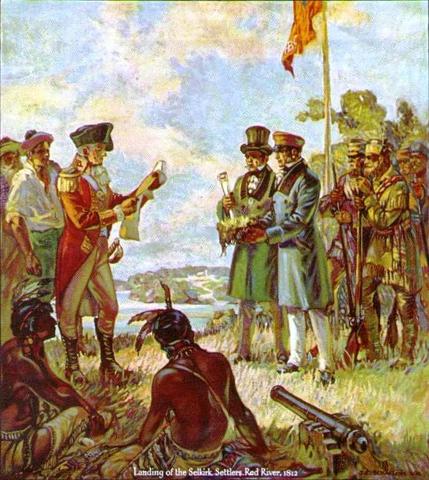 1812- Founding of the Selkirk Settlement in the Red River Valley