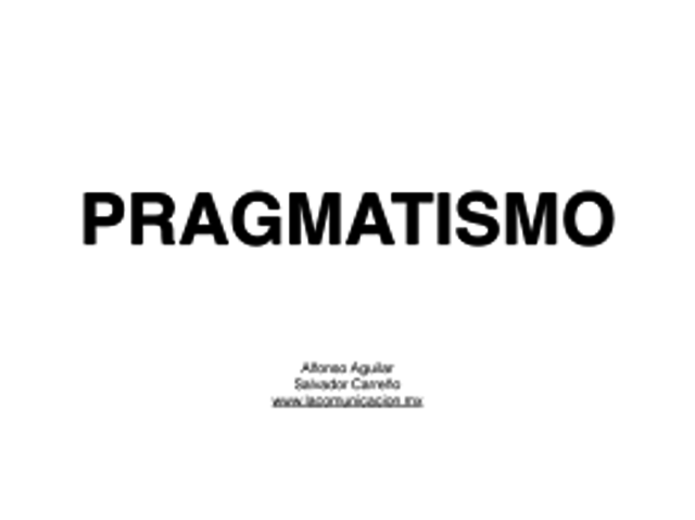 Inicio del Pragmatismo