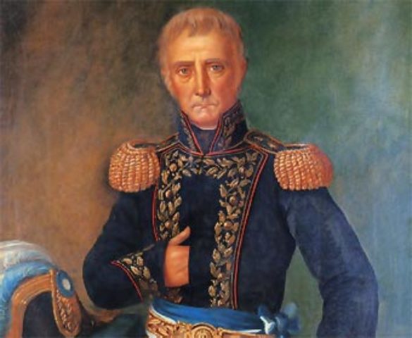 25 de Mayo.Creación de la Primera Junta,presidida  por Cornelio Saavedra.