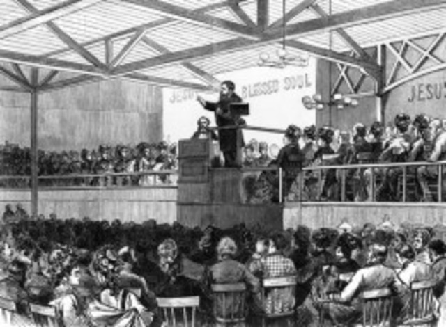 D.L Moody preaches in United Kingdom