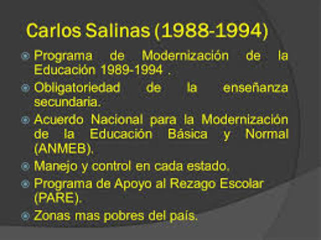 Las políticas del Programa de Modernización de la Educación