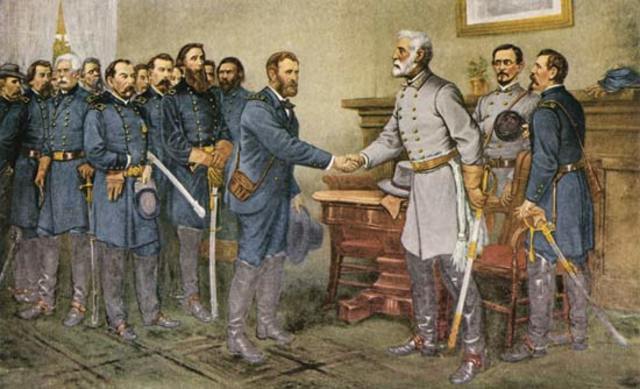 The Surrender at Appomatto's court house.