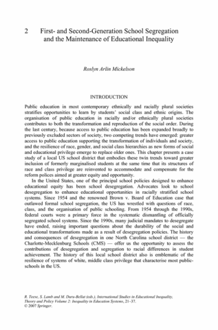 The Equality of Educational Study