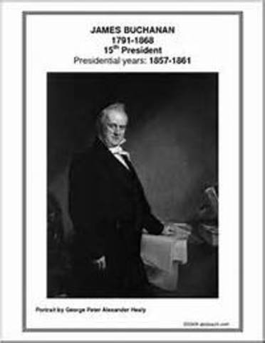 James Buchanan sworn into office as the 15th President