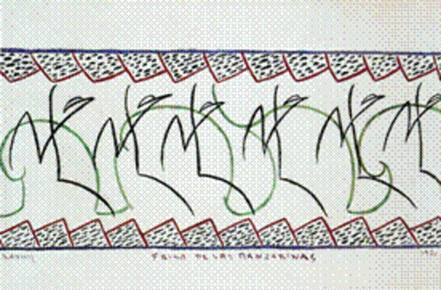 Alberti expone por primera vez su pintura.