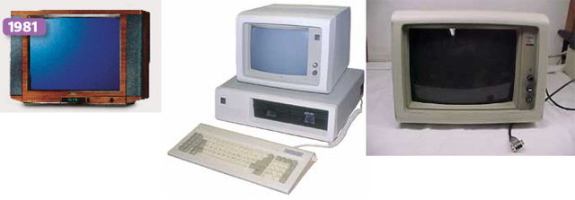 Primeros televisores en estéreo y primeras pantallas de ordenador (MDA Y CGA)