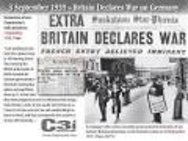 England Declares War on Germany.