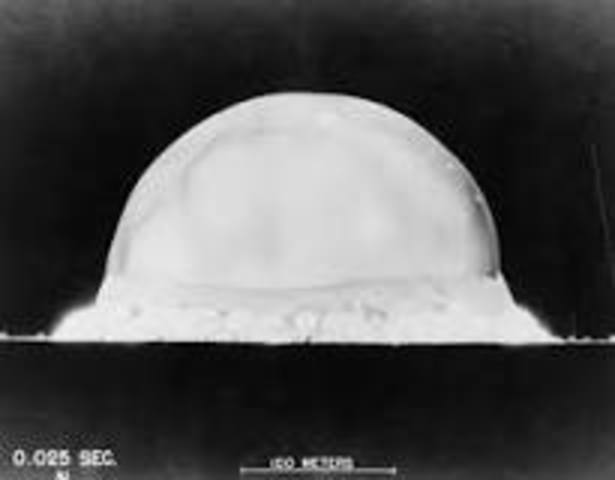 The first atomic detonation in Tinian island