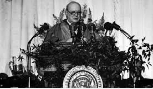 Churchill makes Iron Curtain speech