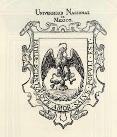 Se crea la Universidad Nacional de Mexico