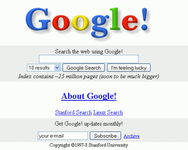 1999 Creación de Google