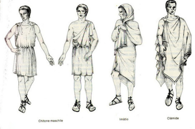 Vestimenta masculina Edad Antingua