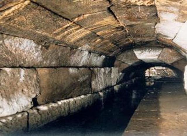 Alcantarillado,acueductos y calefacción en Roma.