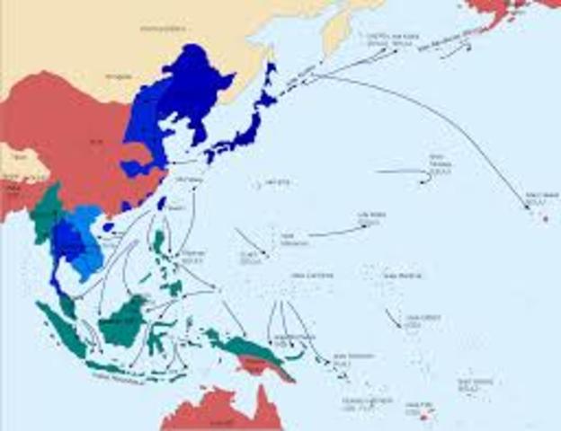 Start of the war in Pacific Theater