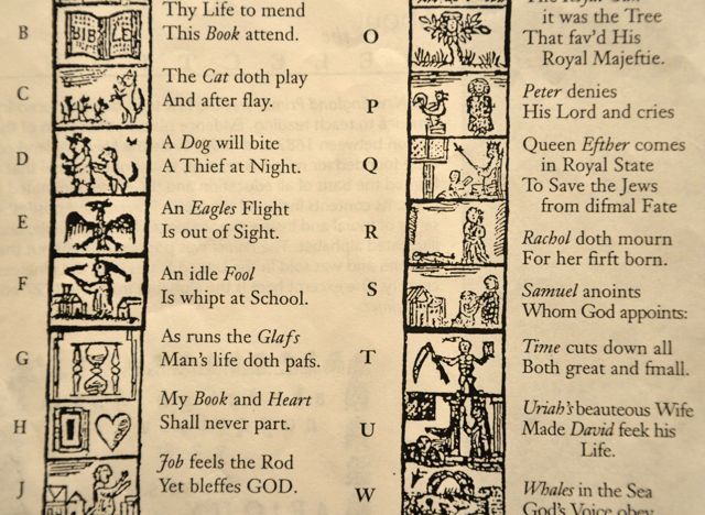 The New England Primer used to educate children