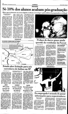 Em 1992 a dificuldade dos jovens para concluir o curso superior.