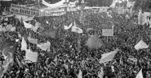 Surge no Brasil o movimento das Diretas Já.