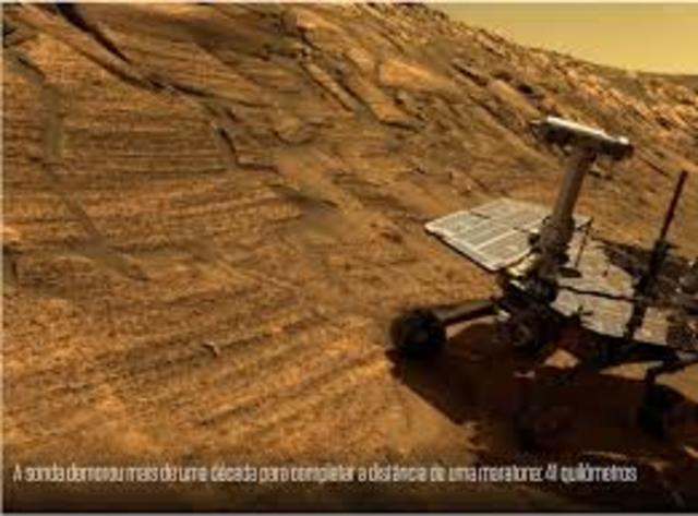 2004-Sondas exploram Marte e acham vestigios de agua