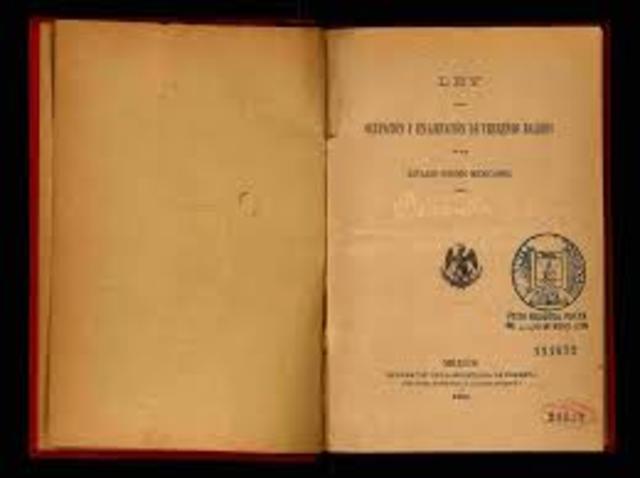 Ley sobre ocupación y enajenación de terrenos baldíos.