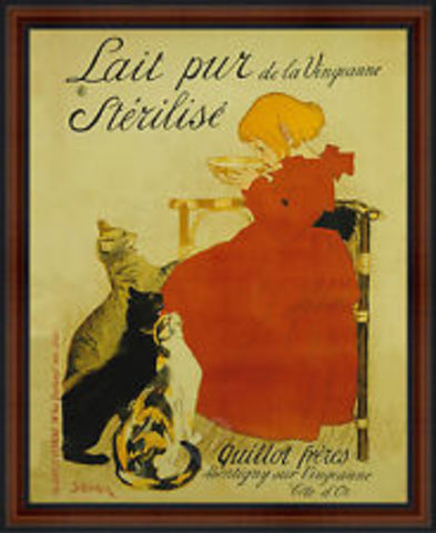 Cartel de leche esterilizada Guilot