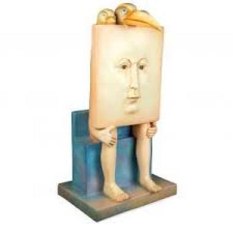 His artwork is strange