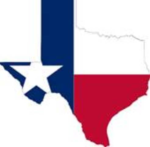 Texas becomes a state
