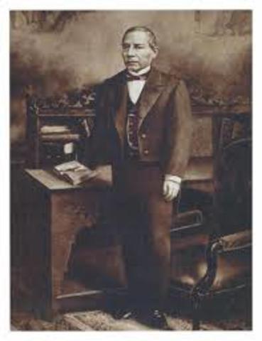 Benito Juárez asume su cargo a la presidencia.