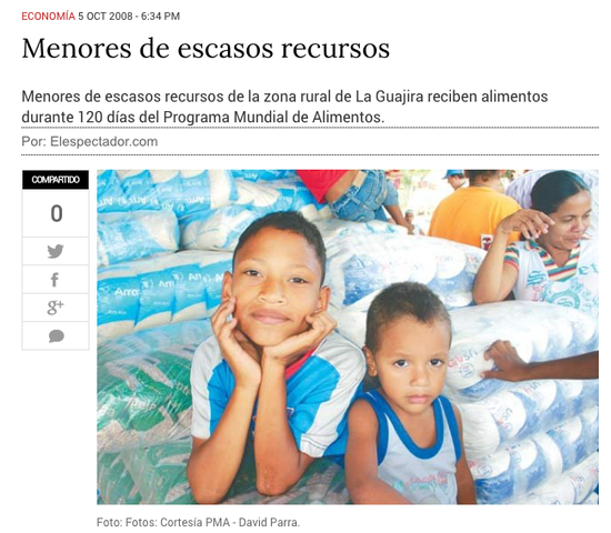 Entrega de alimentos y aún así mueren niños