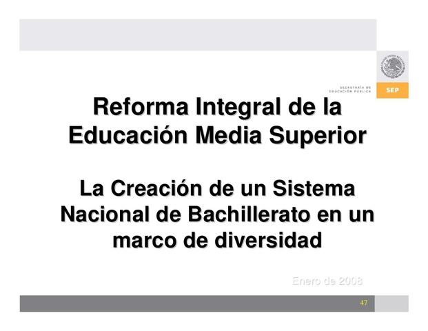 Reforma Educación Media Superior