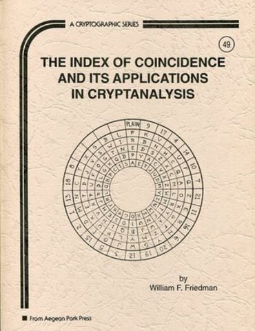 The index of coincidence and its applications in Cryptography