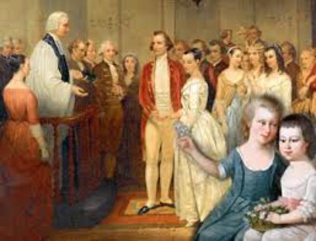 Martha & George get married