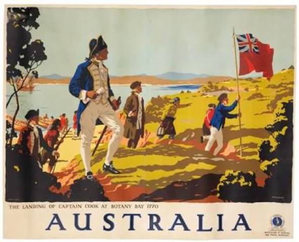 James Cook lands in Australia