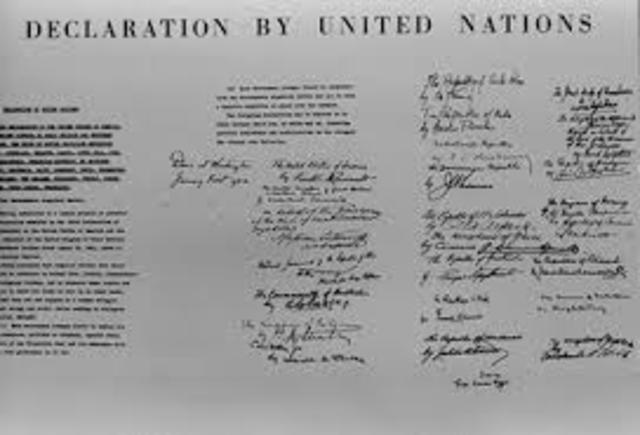 1942- DECLARACIÓN DE LAS NACIONES UNIDAS