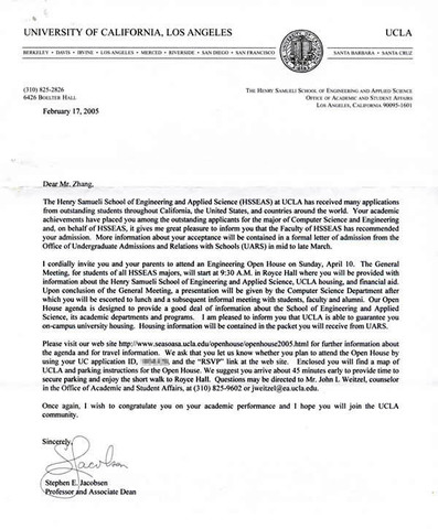 A college exceptance