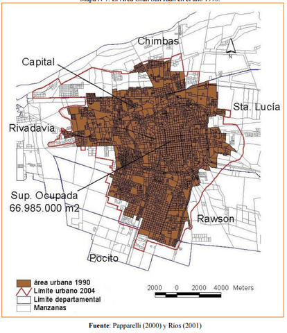 El Área Gran San Juan en el año 1990