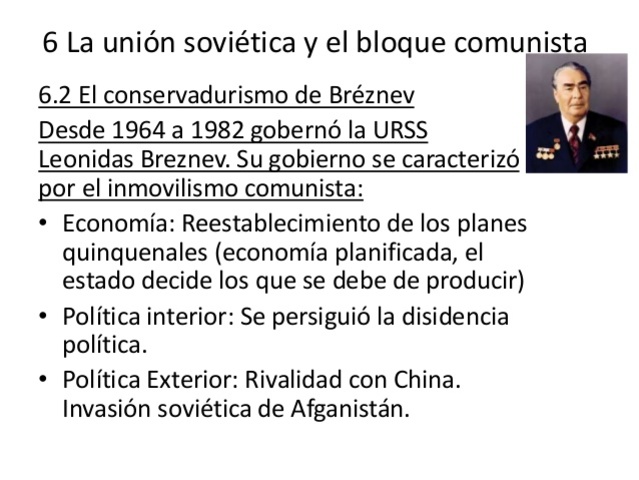 El conservadurismo de Bréznev