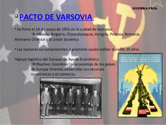 Se constituyó el Pacto de Varsovia