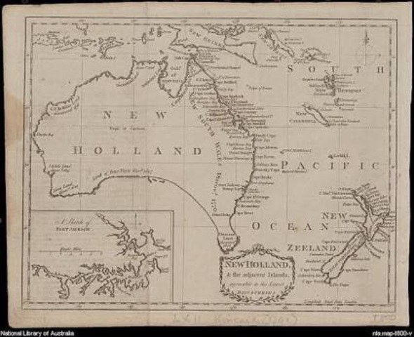 New land found and James cook called it new holland
