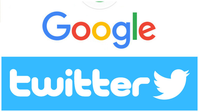 Twitter, Google.
