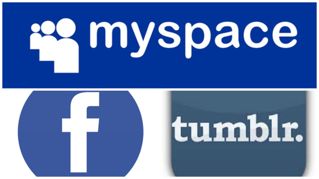 Facebook, MySpace y Tumblr