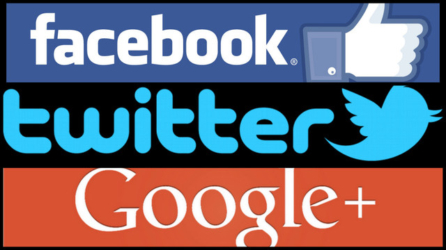 Facebook, Twitter y Google+