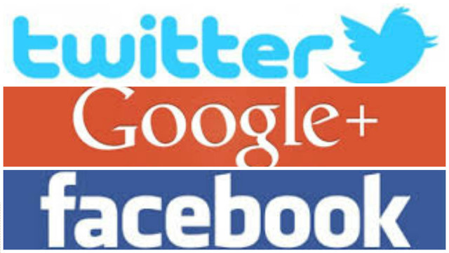 Facebook,Twiter y Google+